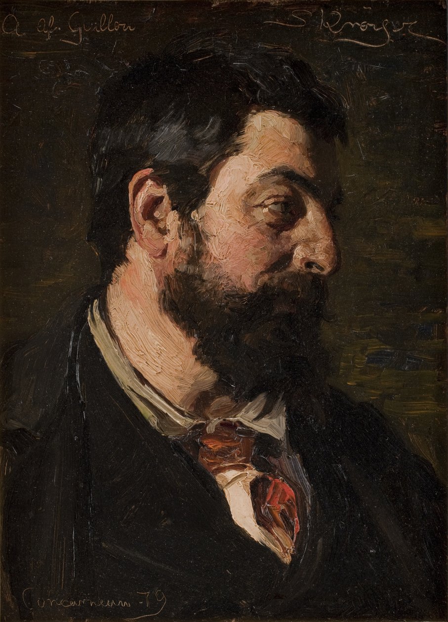 Muotokuva ranskalaisesta taidemaalarista Alfred Guillou