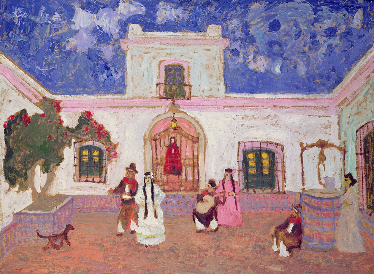 Kreolitanssi, ennen vuotta 1927 (öljy kortille) tekijältä Pedro Figari