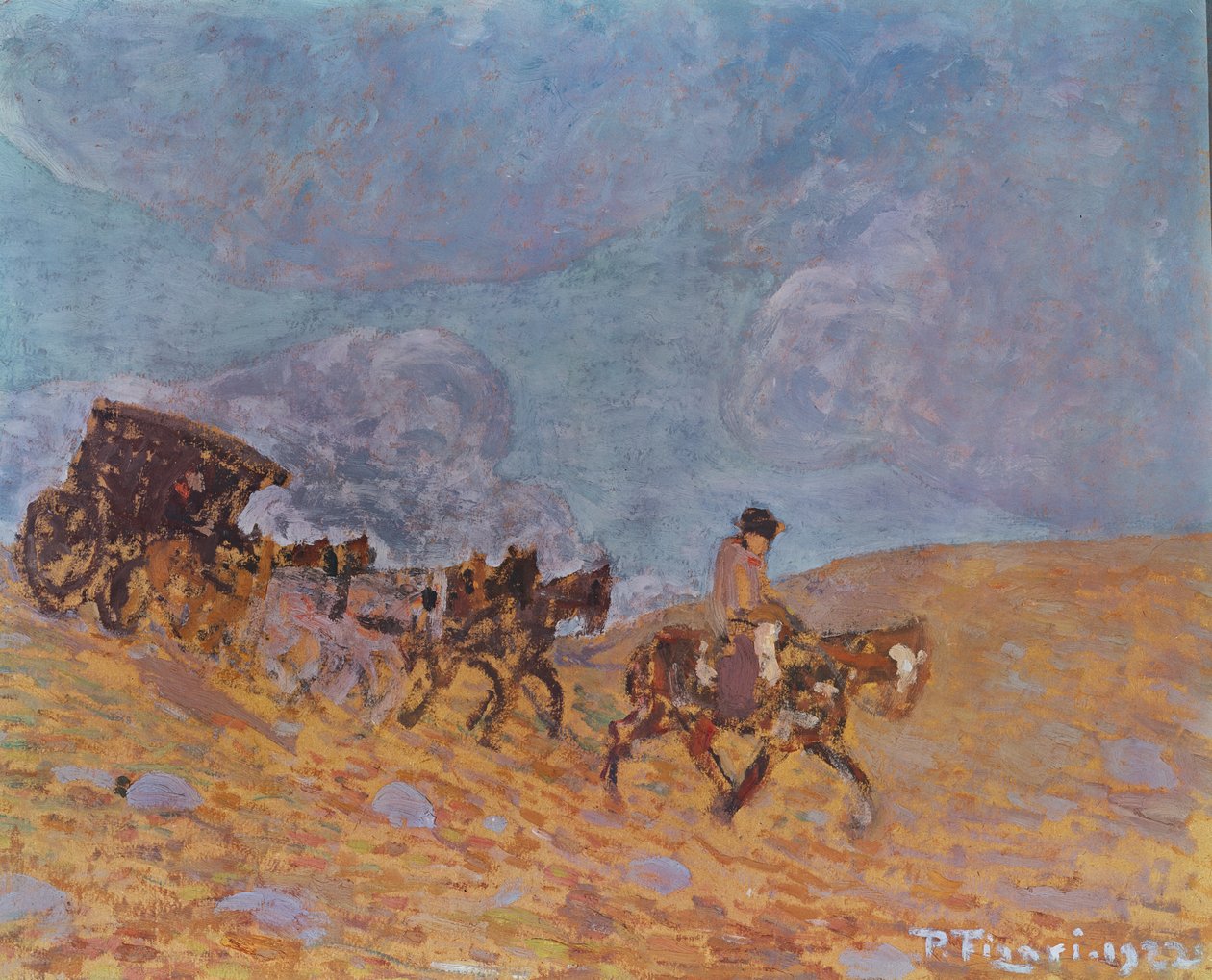 The Stage-Coach, 1922 tekijältä Pedro Figari