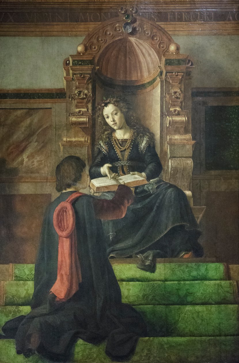 Retoriikan allegoria, n.1477-82 (öljy paneelille). tekijältä Pedro Berruguete