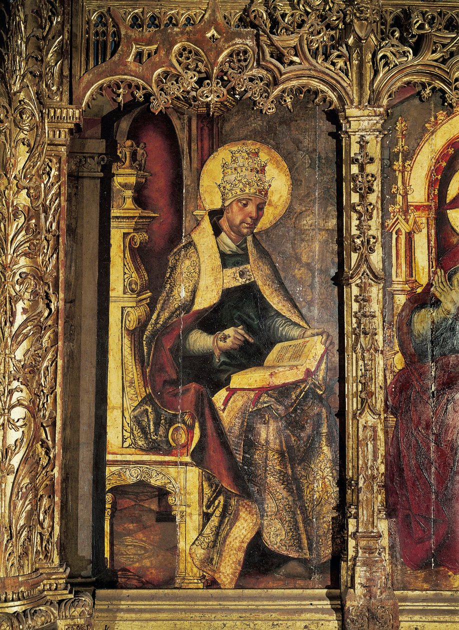 Pyhä Gregorius Suuri, Pedro Berrugueten maalaus, n. 1449-1503 tekijältä Pedro Berruguete