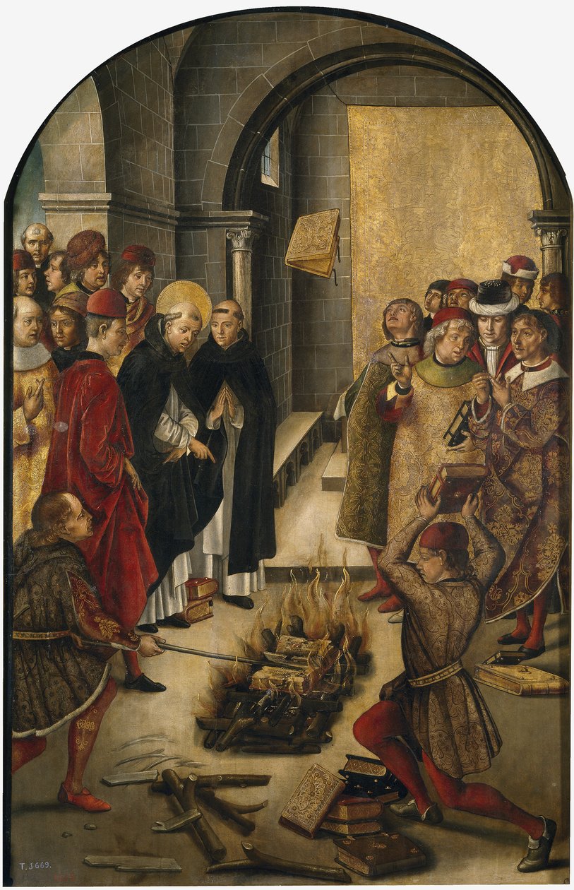 Pyhän Dominicin ja albigensialaisten välinen kiista, 1493-1499 tekijältä Pedro Berruguete
