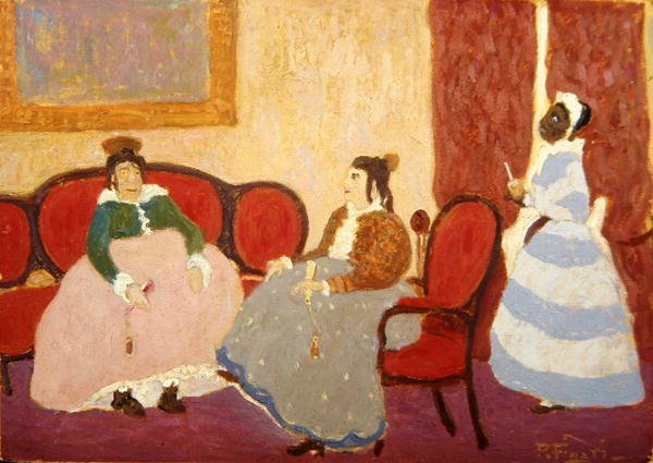 Los Mirinaques, n. 1925 (öljy aluksella) tekijältä Pedro Figari