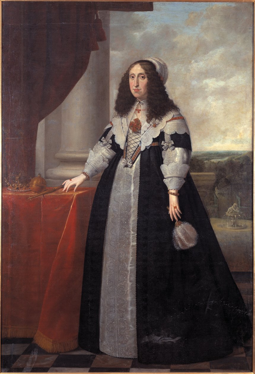 Itävallan arkkiherttuatar Cecile Renee, Puolan kuningatar - Itävallan arkkiherttuatar Cecilia Renata (1611-1644), Puolan kuningatar, Danckers de Rij, Peeter (n. 1605-1661) muotokuva. öljy kankaalle tekijältä Peeter Danckers de Rij