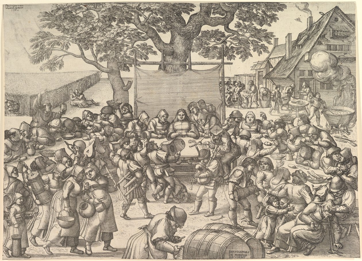 Talonpoikahäät, 1560. tekijältä Peeter van der Borcht