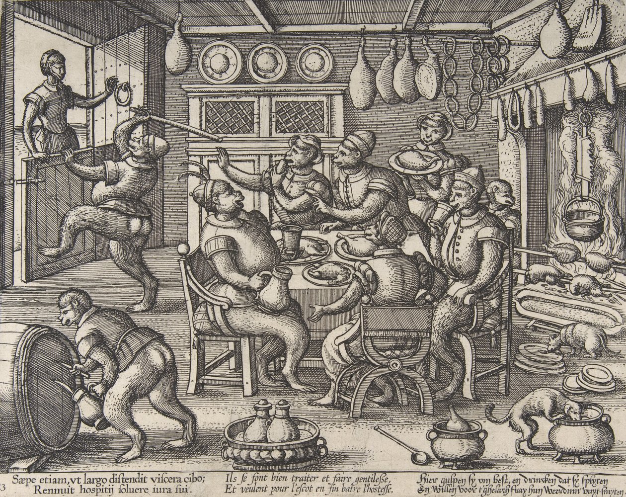 The Fat Kitchen, sarjasta Apinat. tekijältä Peeter van der Borcht