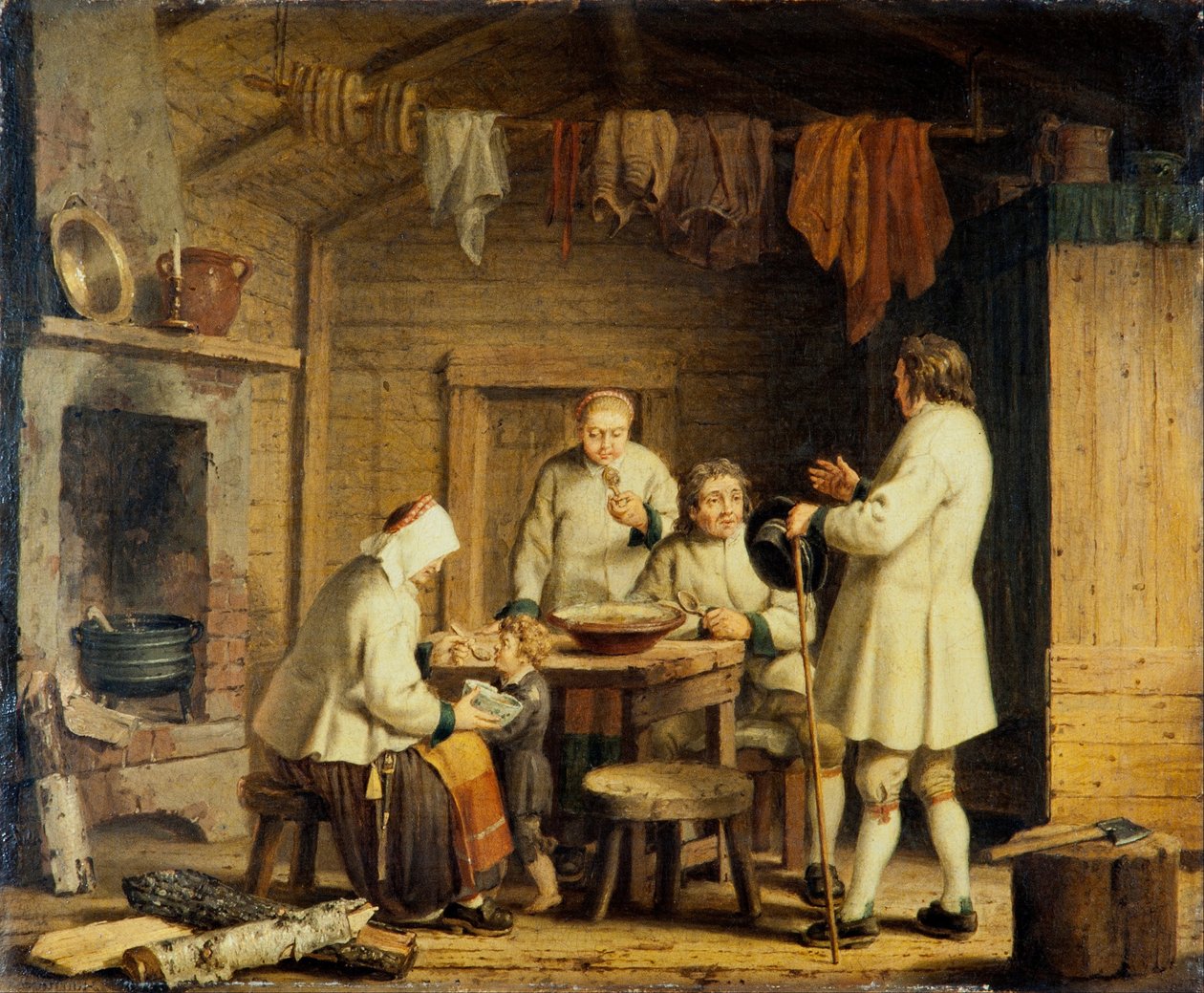 Ihmisiä Morasta Dalecarliasta, n. 1800 (öljy kankaalle) tekijältä Pehr Hilleström