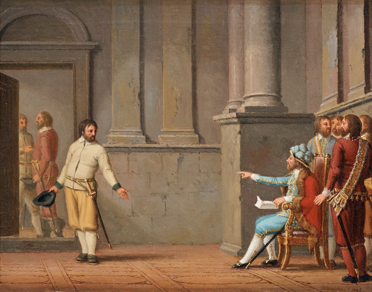 Engelbrekt Engelbrektsson ennen Eirik III:ta, 1805 tekijältä Pehr Hilleström