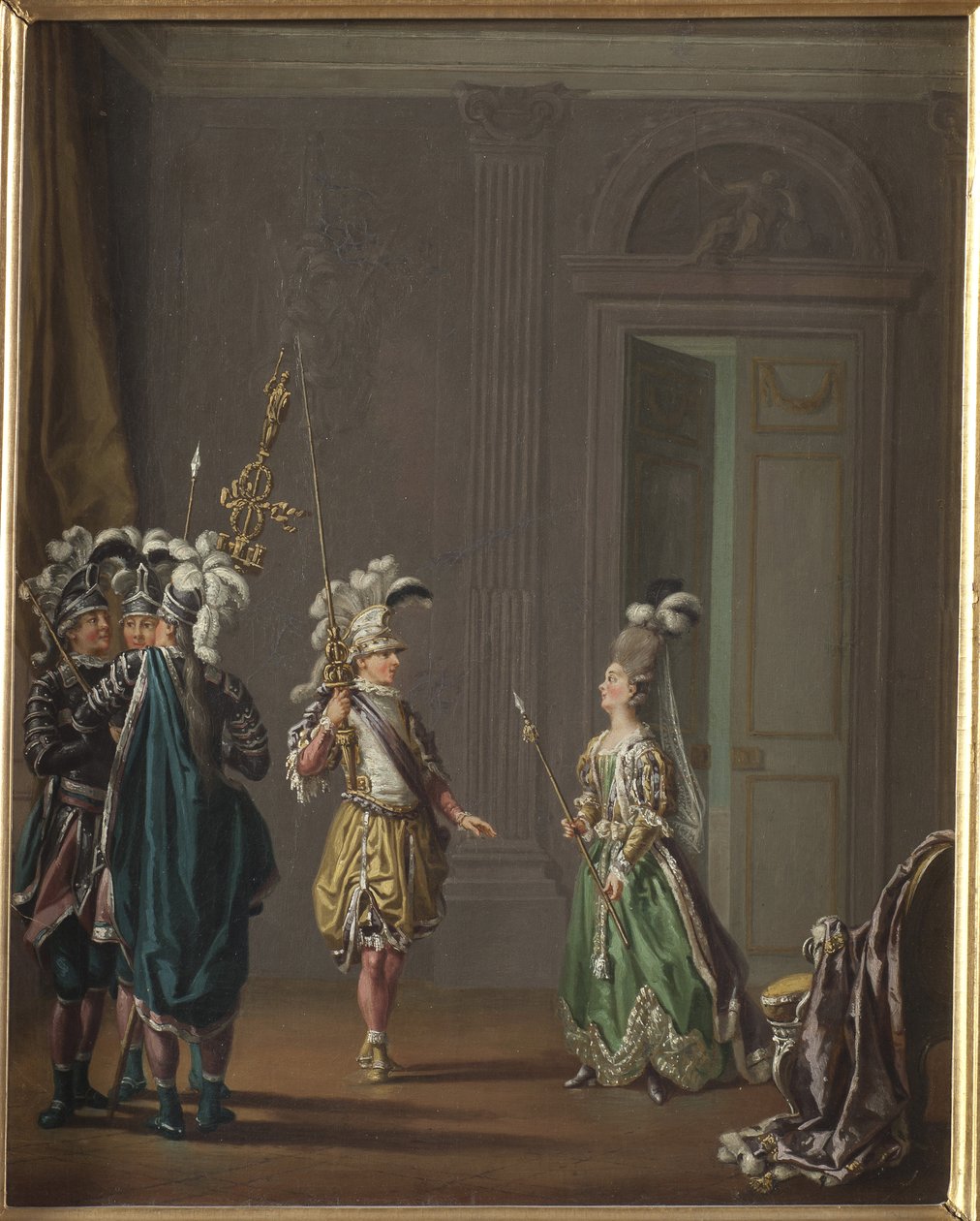 Gustave III de Sweden ja Ulrika Eleonora von Fersen - Ruotsin kuningas Kustaa III ja Ulrika Eleonora von Fersen, kirjoittanut Hillestroem, Pehr (1732-1816). Öljy kankaalle. Mitat: 50x40 cm. Tukholman kansallismuseo tekijältä Pehr Hilleström