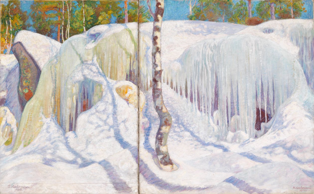 Jään ja lumen peittämä kallio tekijältä Pekka Halonen