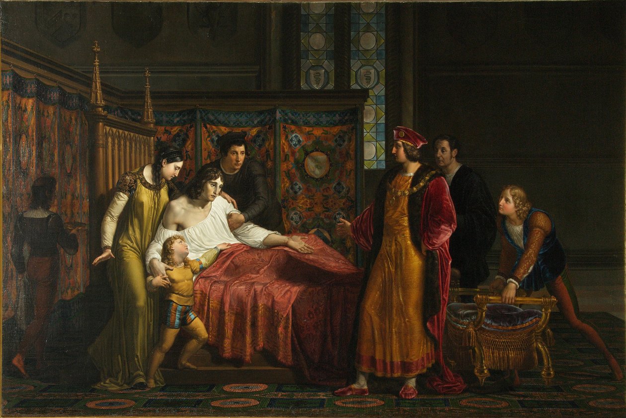 Charles VIII vierailee Gian Galeazzo Sforzan luona Paviassa vuosina 1494, 1816-1818 tekijältä Pelagio Palagi