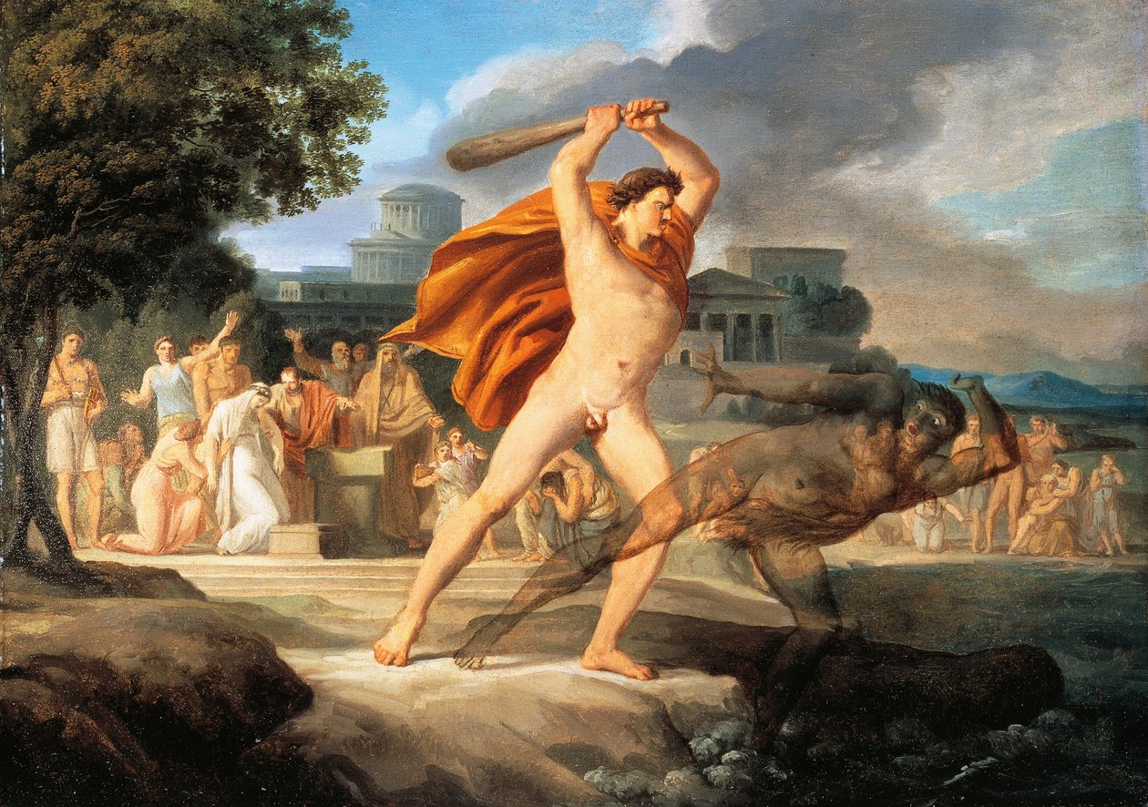 Hercules voitti Thanatosin (öljy kankaalle) tekijältä Pelagio Palagi