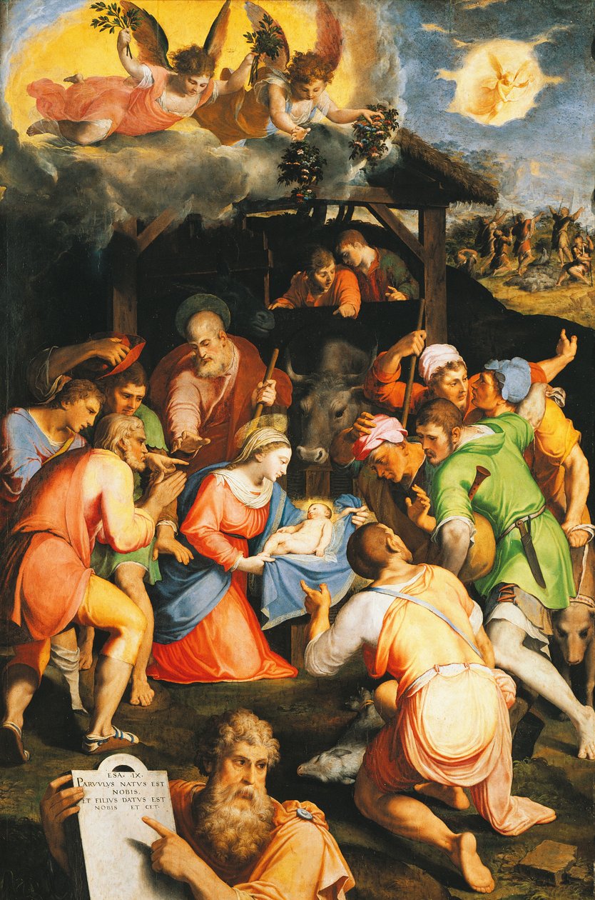 Paimenten palvonta, Pellegrino Tibaldi (1541-1583) tekijältä Pellegrino Tibaldi