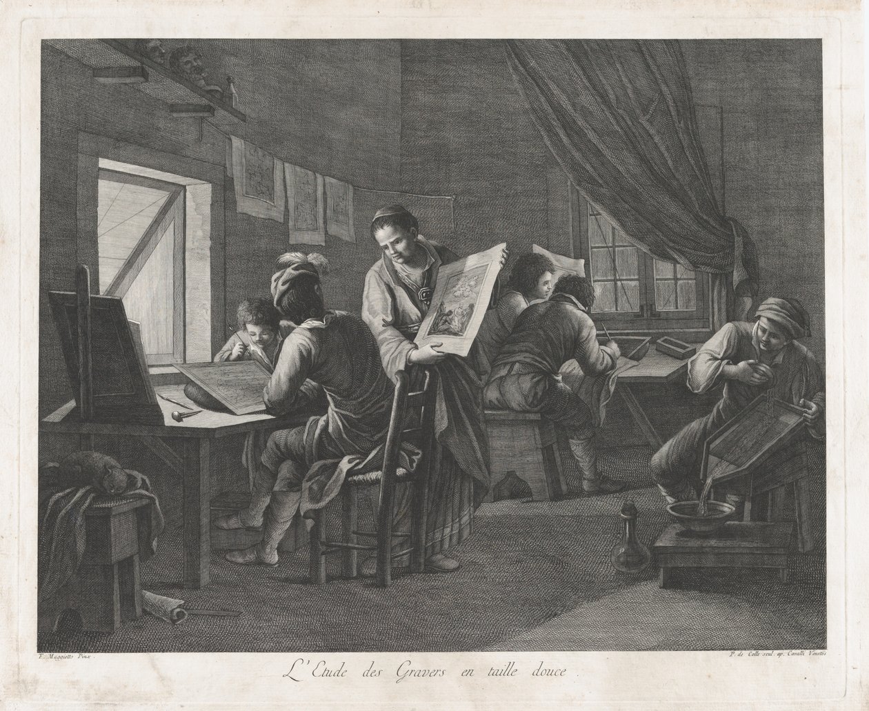 Graafinen työpaja, 1750-1800, 1750-1800. tekijältä Pellegrino dal Colle