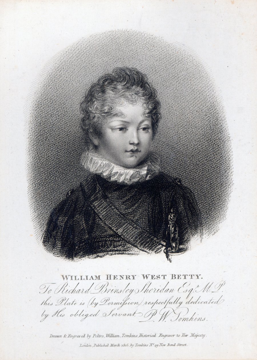 William Betty, 1805 tekijältä Peltro William Tomkins