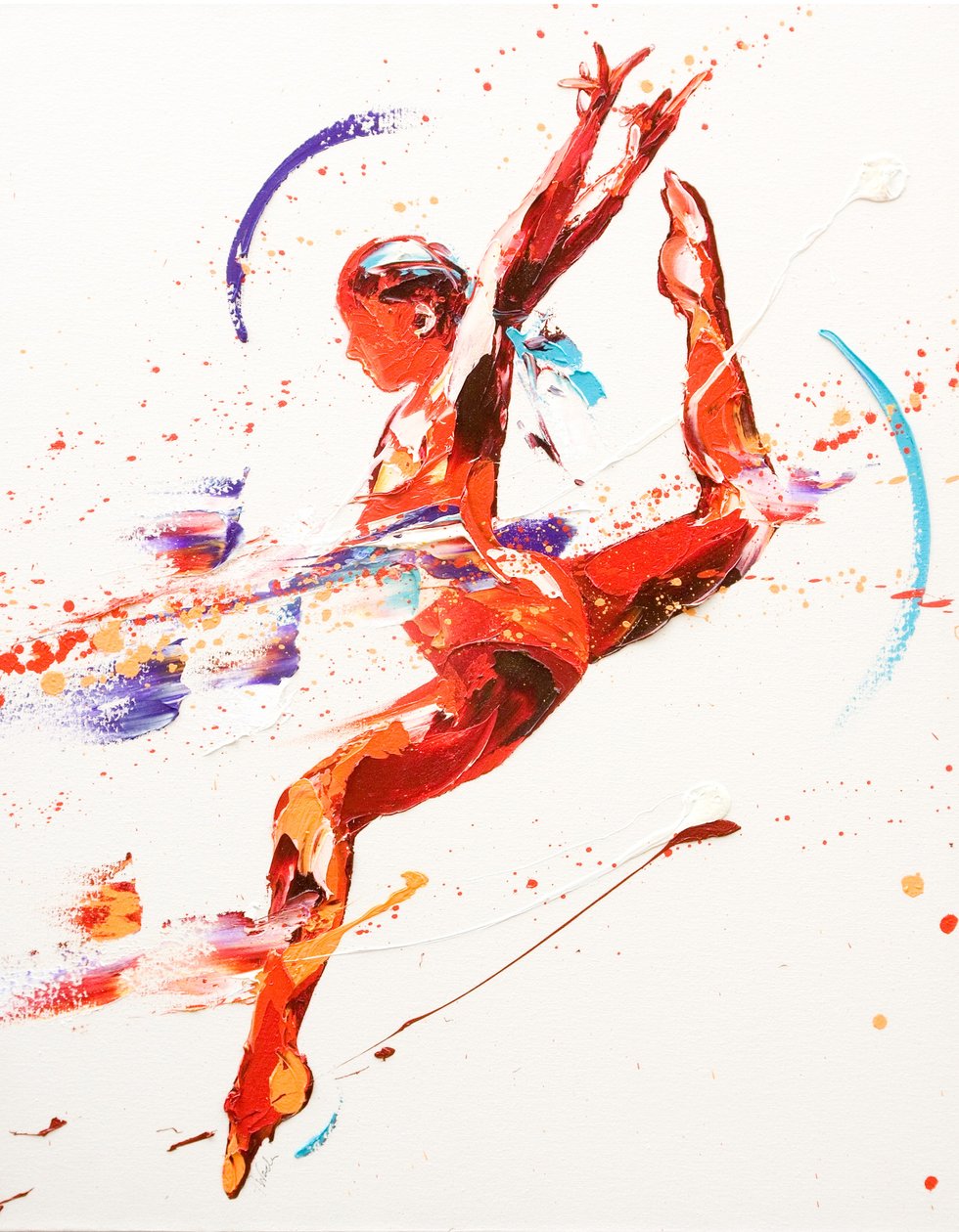 Gymnast Two, 2010 (öljy kankaalle) tekijältä Penny Warden