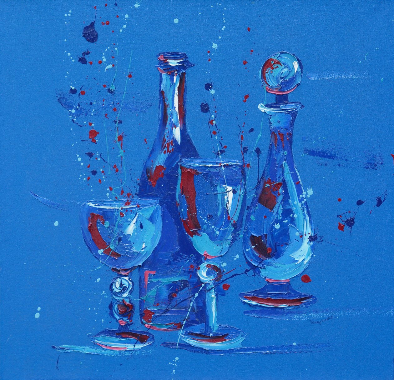 Still Life in Blue, 2005 (öljy kankaalle) tekijältä Penny Warden