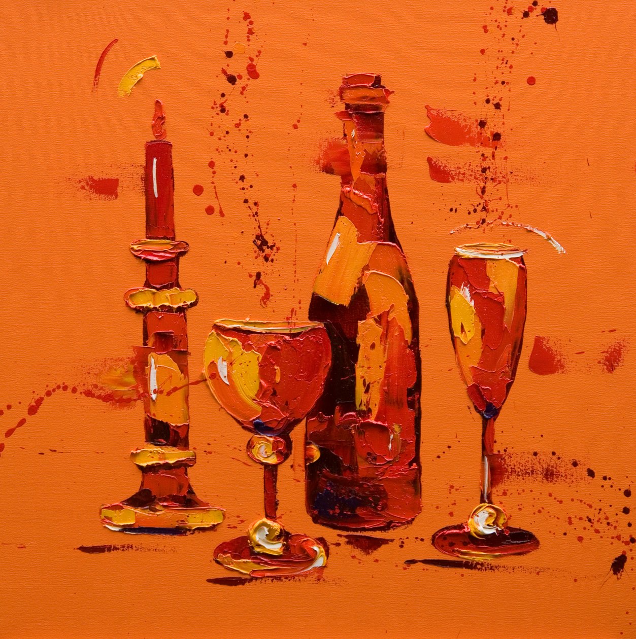 Still Life in Orange, 2005 (öljy kankaalle) tekijältä Penny Warden