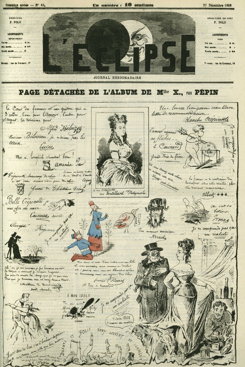 Mademoiselle X:n erillissivu. Pepinin "" L