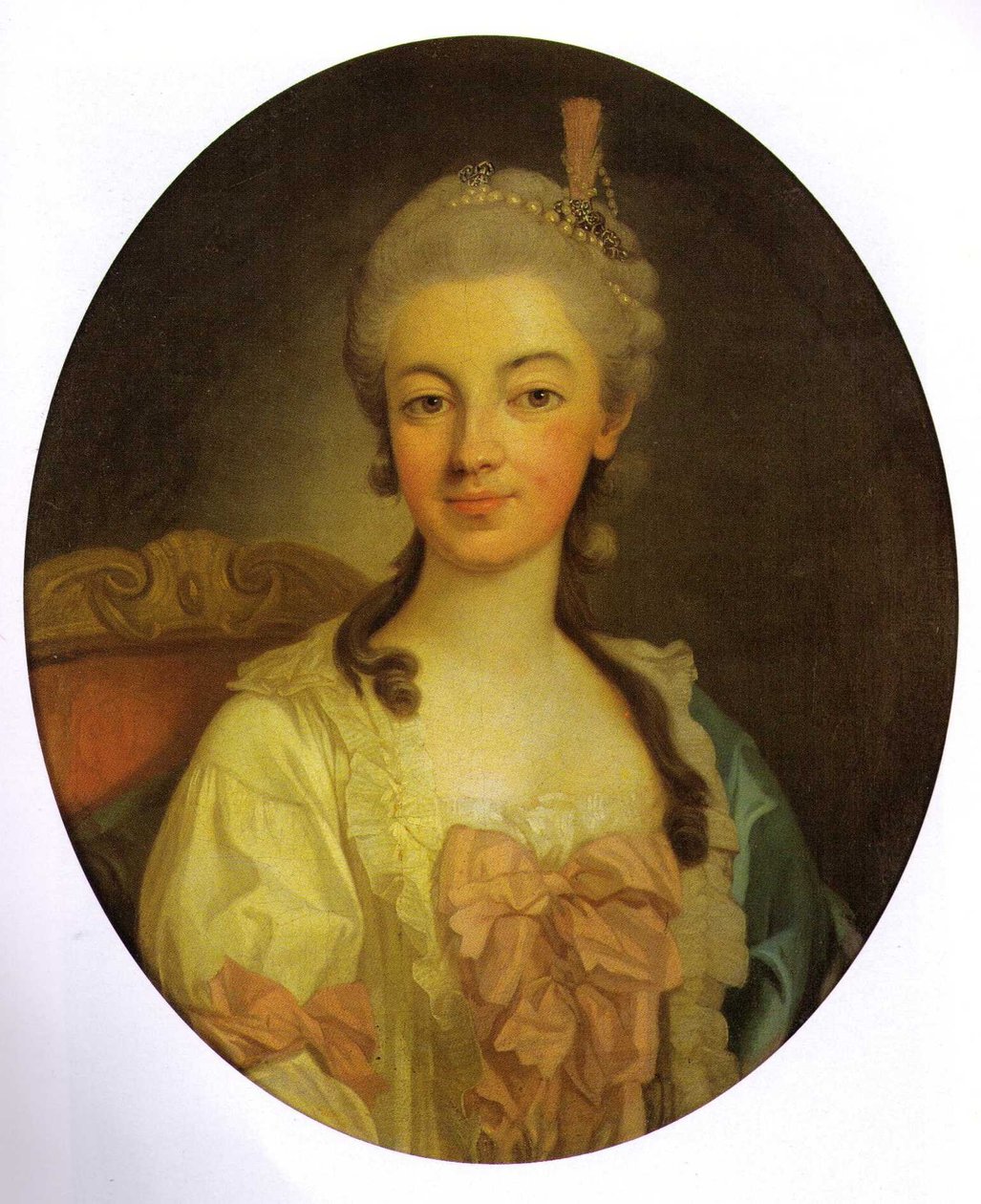 Muotokuva Teresa Kinsky von Weichnitz und Tettau (1740–1806), Andrzej Poniatowskin vaimo tekijältä Per Krafft