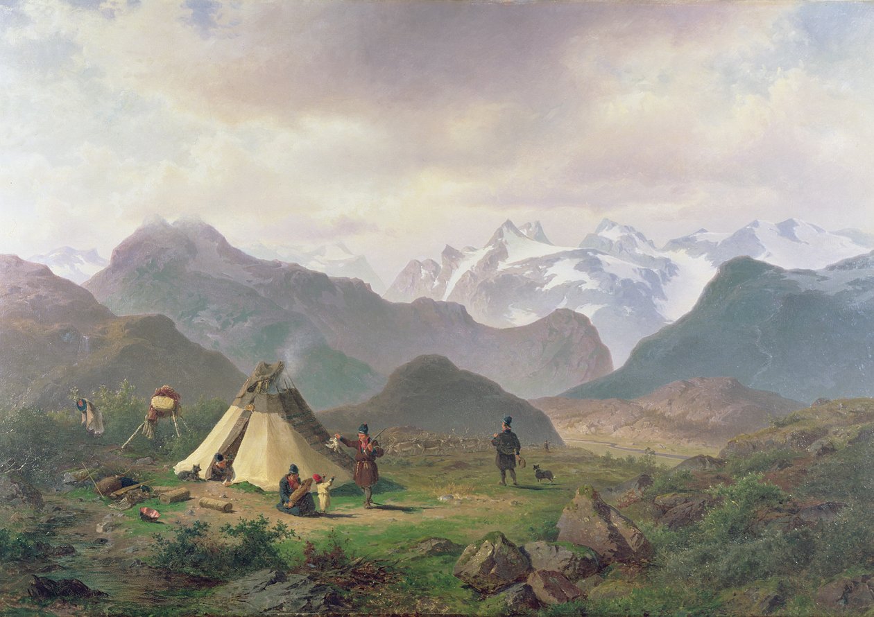 Motiivi Kvikkjokkista, 1862 tekijältä Per Daniel Holm