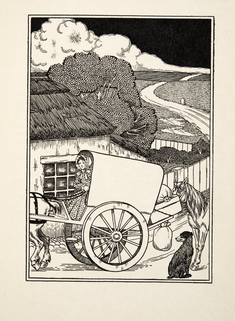 A Carriers Dog, sarjasta Sata anekdoottia eläimiä, pub. 1924 tekijältä Percy J. Billingshurst