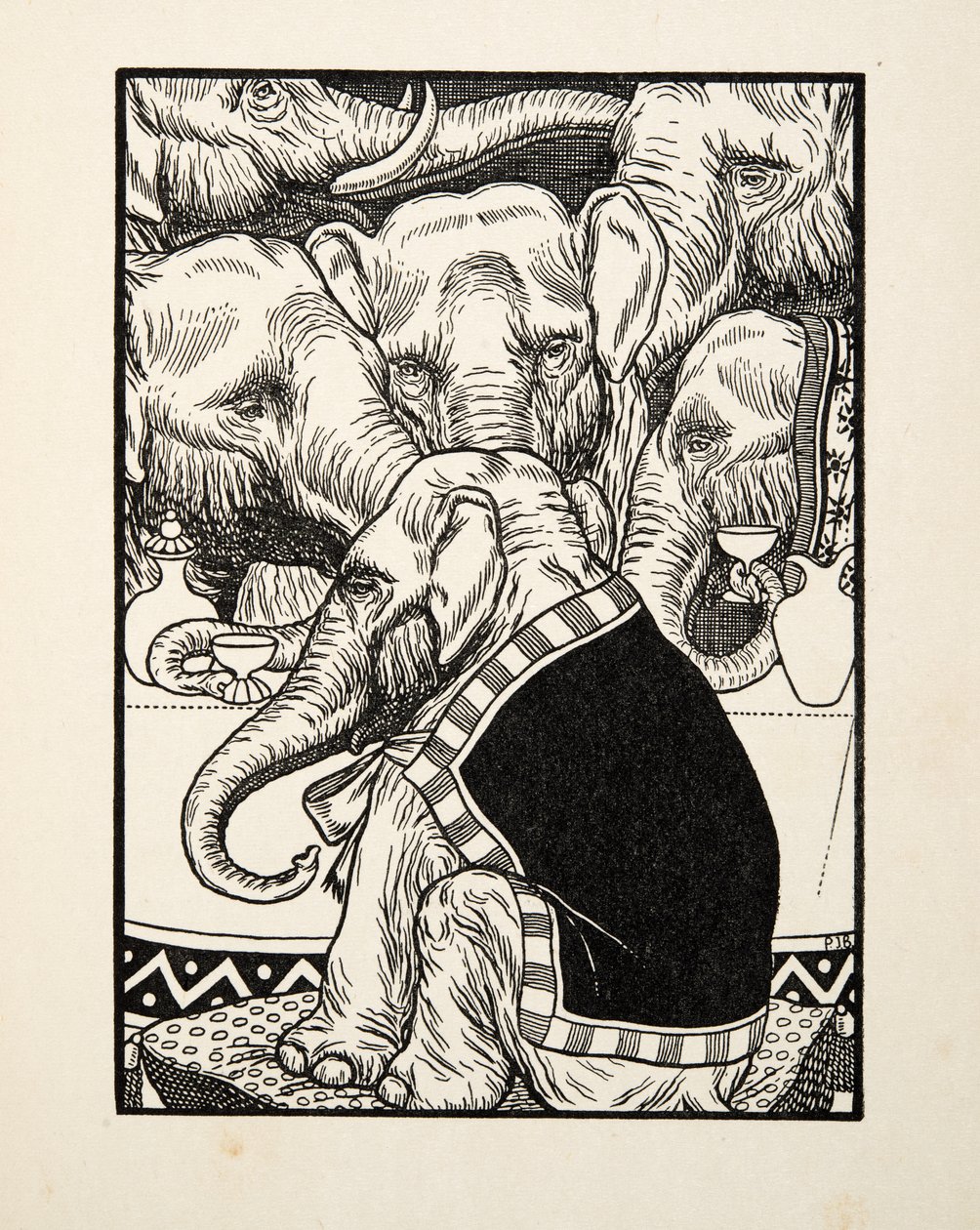 Nelijalkaisten komedia, sarjasta Sata anekdoottia eläimistä, pub. 1924 tekijältä Percy J. Billingshurst