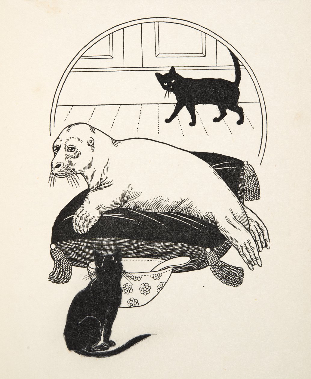A Domesticated Seal, julkaisusta Sata anekdoottia eläimistä, pub. 1924 tekijältä Percy J. Billingshurst