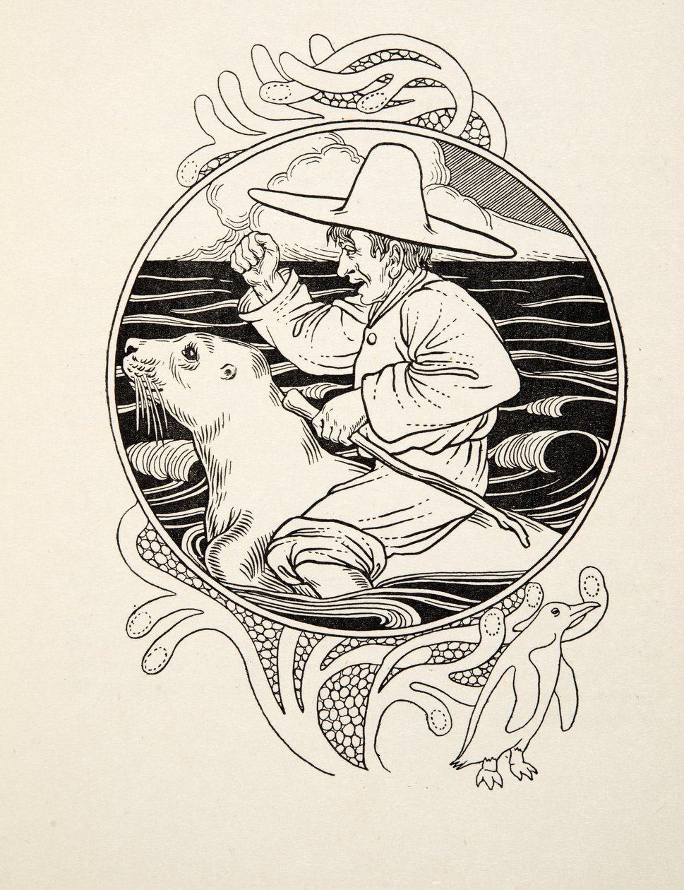 Kesytetty siirtokunta, sarjasta Sata anekdoottia eläimistä, pub. 1924 tekijältä Percy J. Billingshurst