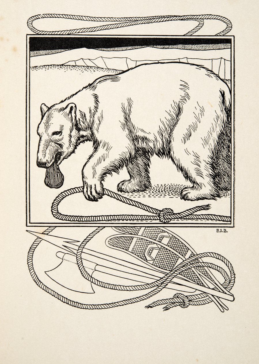 Sagacious Bruin, sarjasta A Hundred Anekdotes of Animals, pub. 1924 tekijältä Percy J. Billingshurst