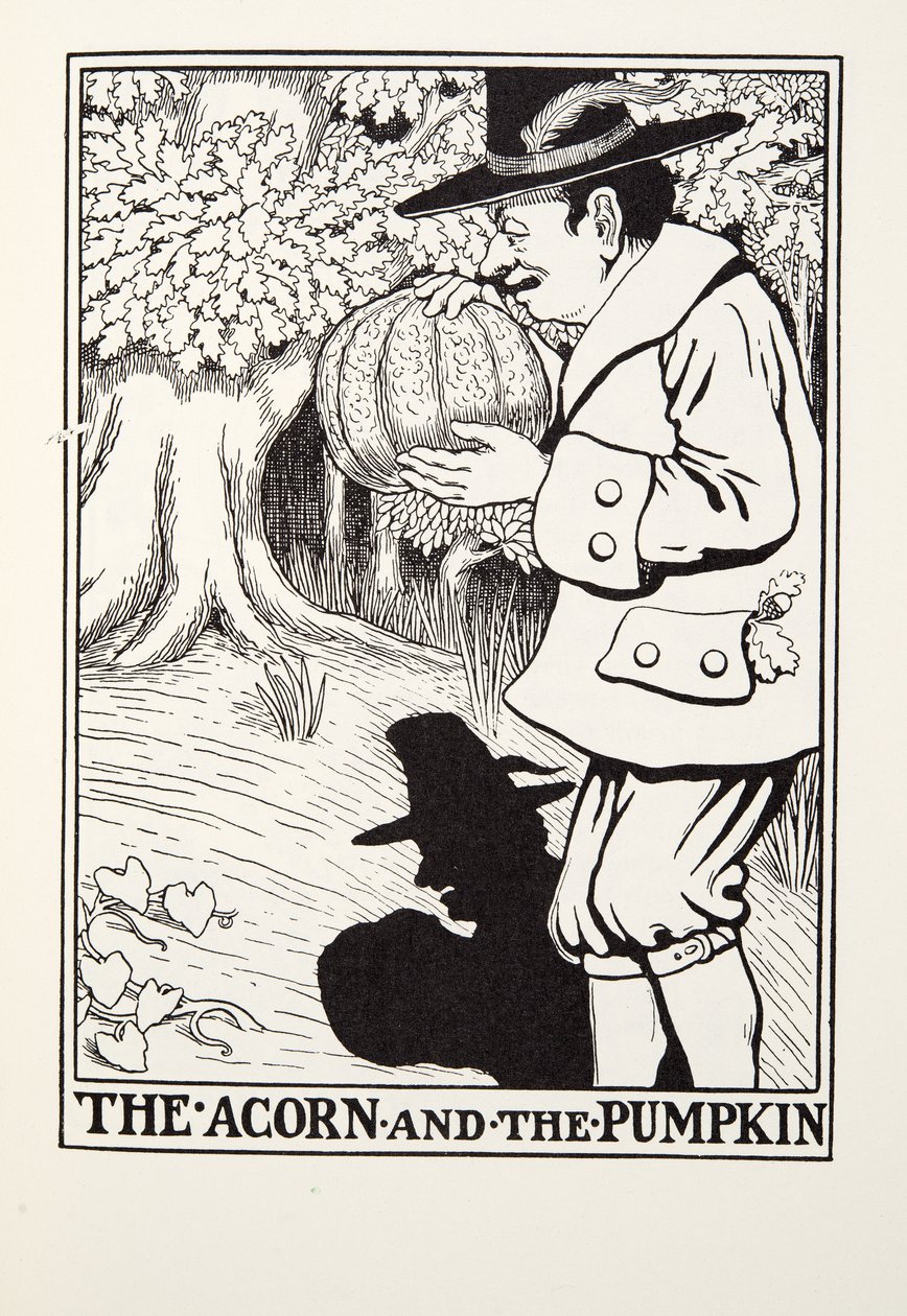 Tammenterho ja kurpitsa, Fontainen saduista, pub. 1905 tekijältä Percy J. Billingshurst