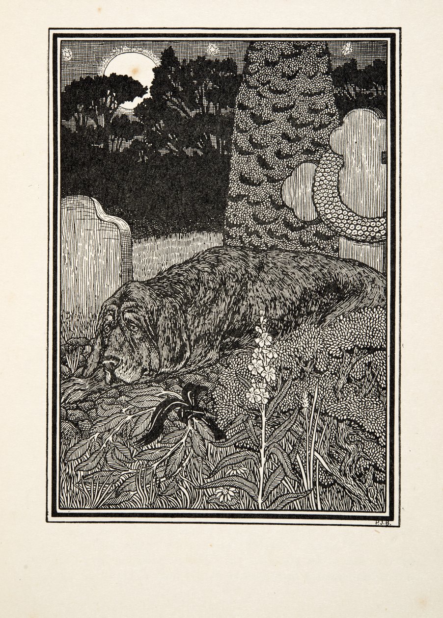 Montargisin koira, teoksesta A Hundred Anecdotes of Animals, pub. 1924 tekijältä Percy J. Billingshurst