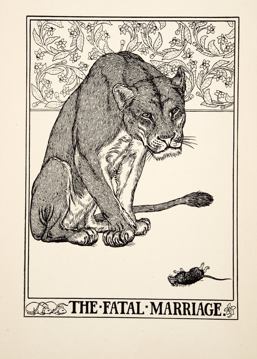 The Fatal Marriage, julkaisusta A Hundred Fables of Aesop, pub.1903 tekijältä Percy J. Billingshurst