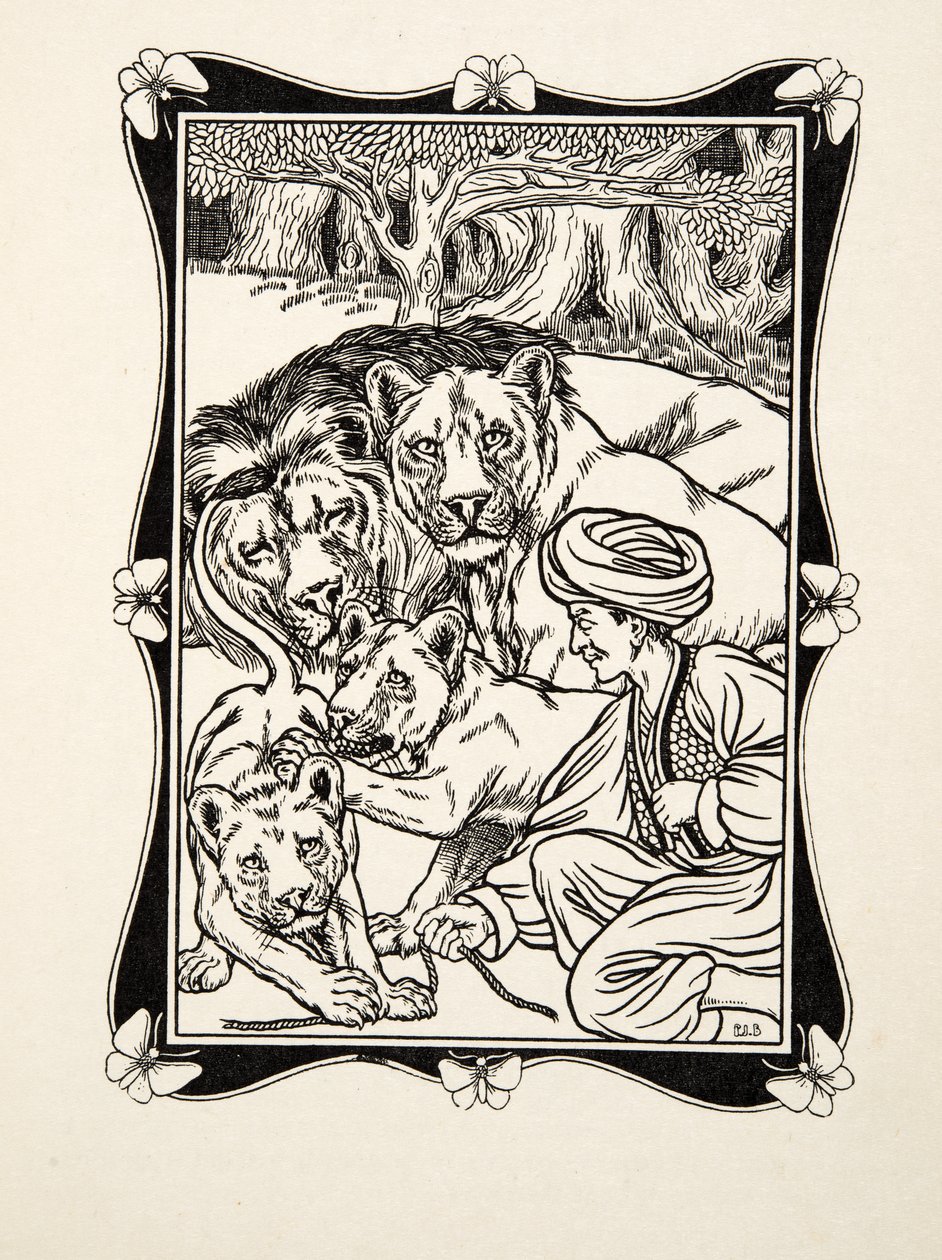 Vieraanvaraisuuden oikeudet, julkaisusta A Hundred Anekdootes of Animals, pub. 1924 (kaiverrus) tekijältä Percy J. Billingshurst