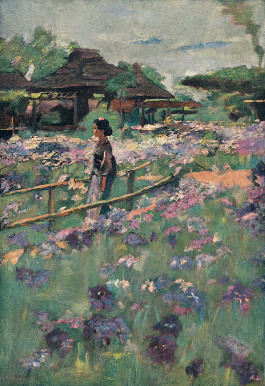 Maalaus japanilaisesta teemasta, 1898 tekijältä Percy Sturdee