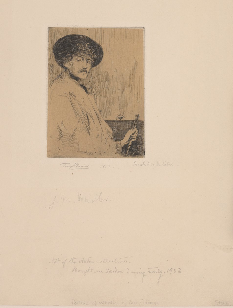 Whistlerin Harmaan sovituksen jälkeen: Taidemaalarin muotokuva, 1874. tekijältä Percy Thomas