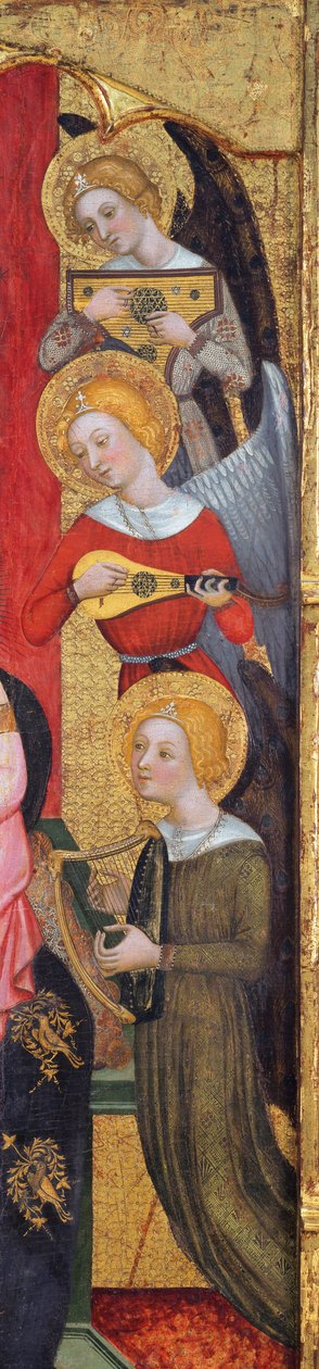 Madonna enkelien kanssa soittamassa musiikkia, noin 1380 tekijältä Pere Serra