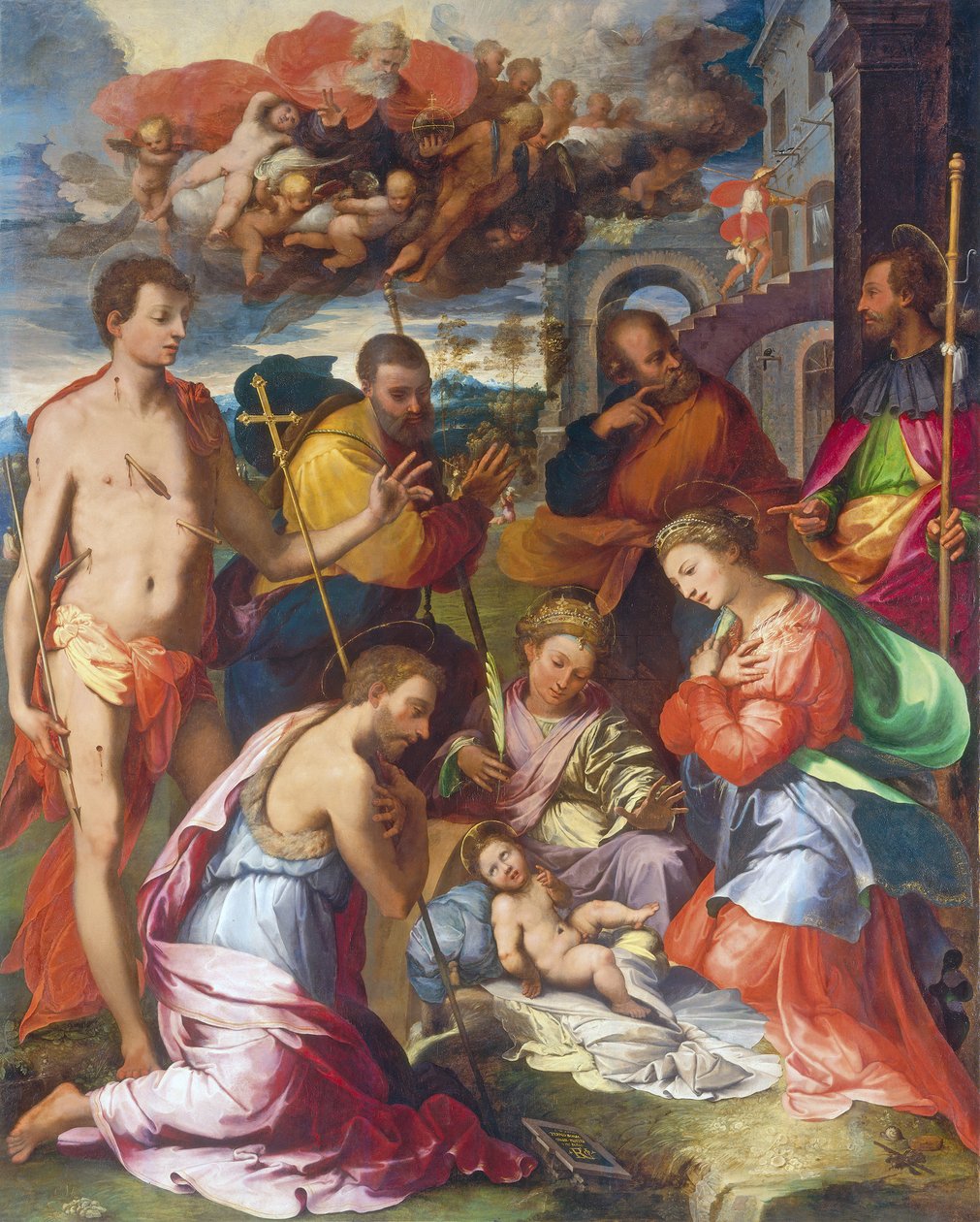 Syntymä, 1534 tekijältä Perino del Vaga