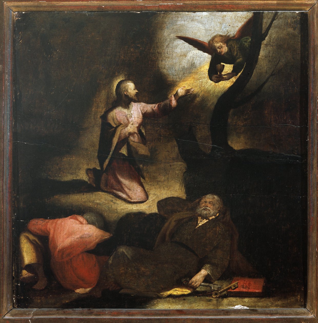 Kristuksen kärsimys: Agony in the Garden of Getsemanen (öljy puulle tekijältä Perino del Vaga