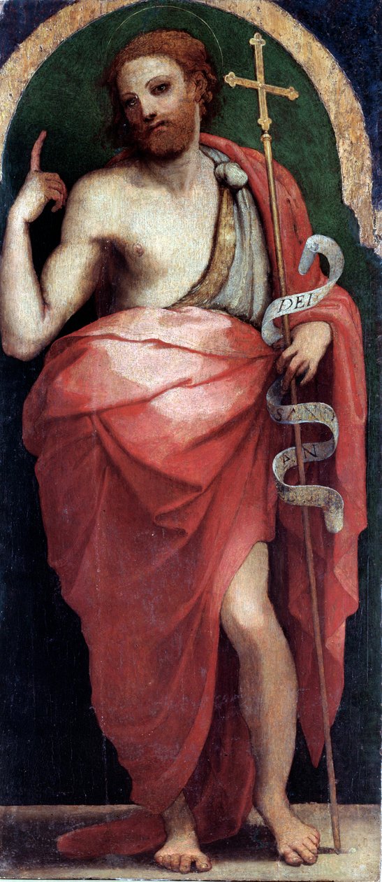 St John Baptist, sivupaneeli (öljy puulle, n. 1535) tekijältä Perino del Vaga