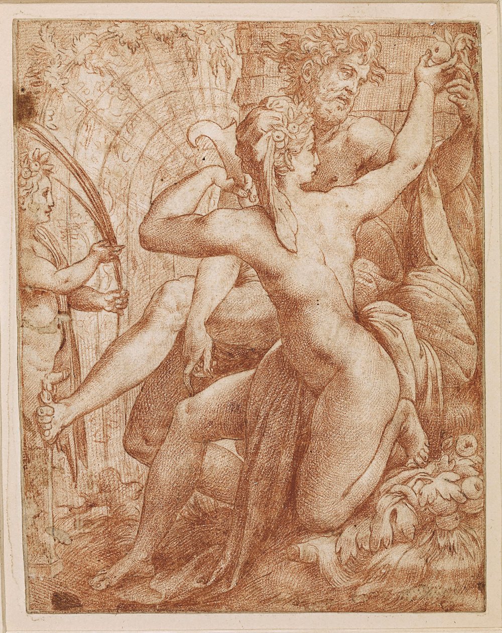 Vertumnus ja Pomona, n. 1527. tekijältä Perino del Vaga