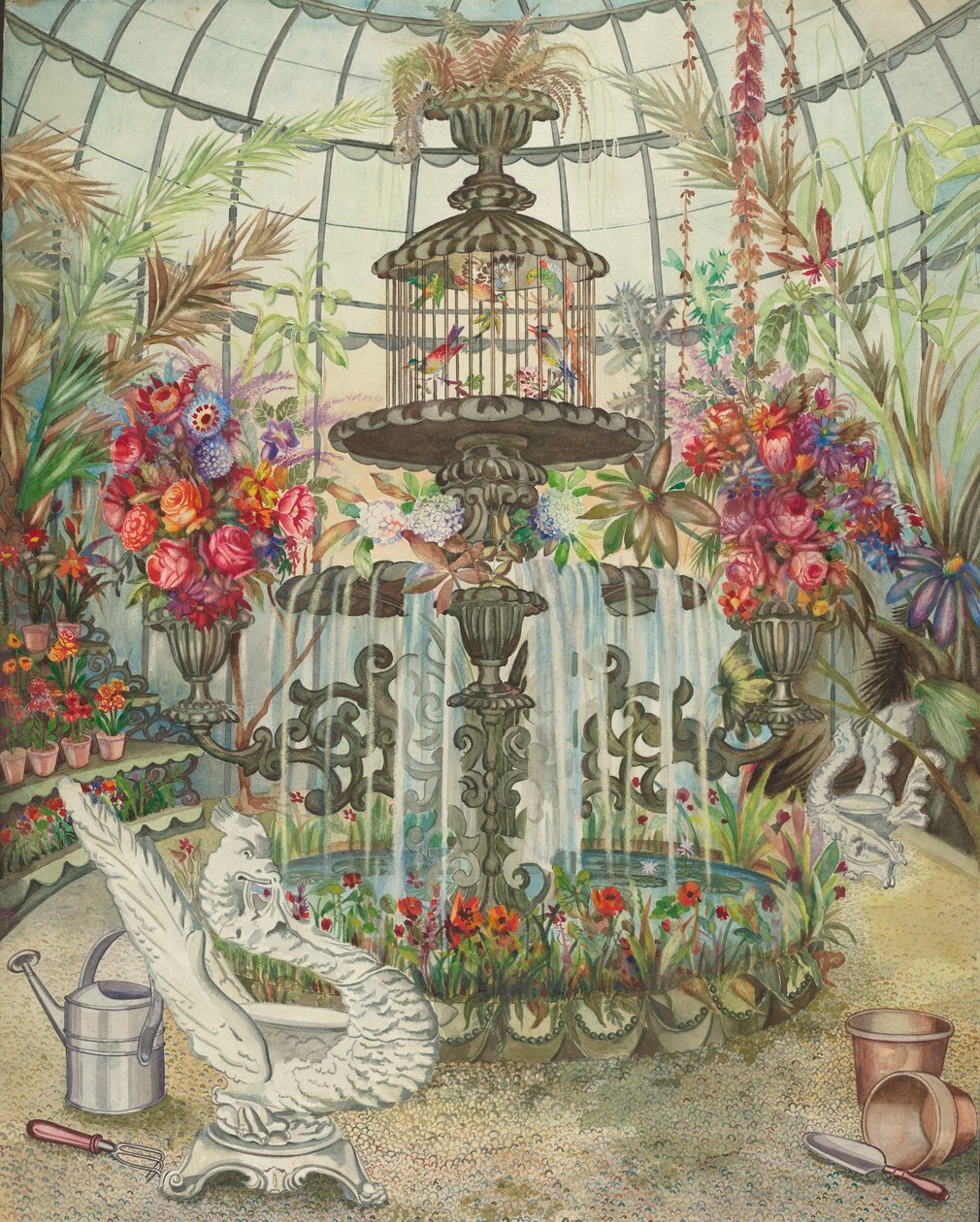 Konservatorion suihkulähde, n. 1938. tekijältä Perkins Harnly