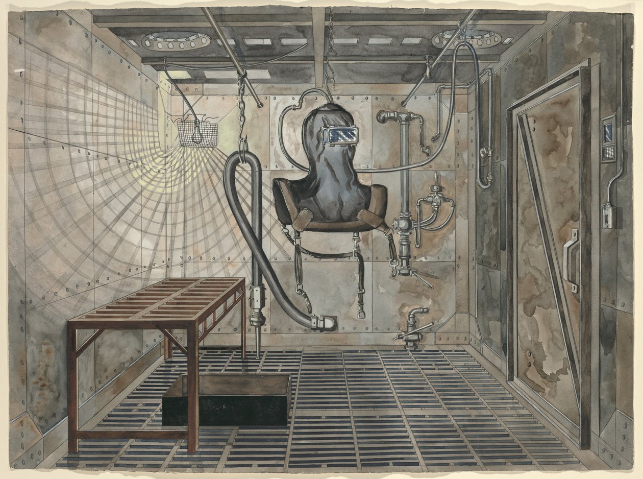 Sisempi hiekkapuhalluskammio, 1935, n. 1947. tekijältä Perkins Harnly