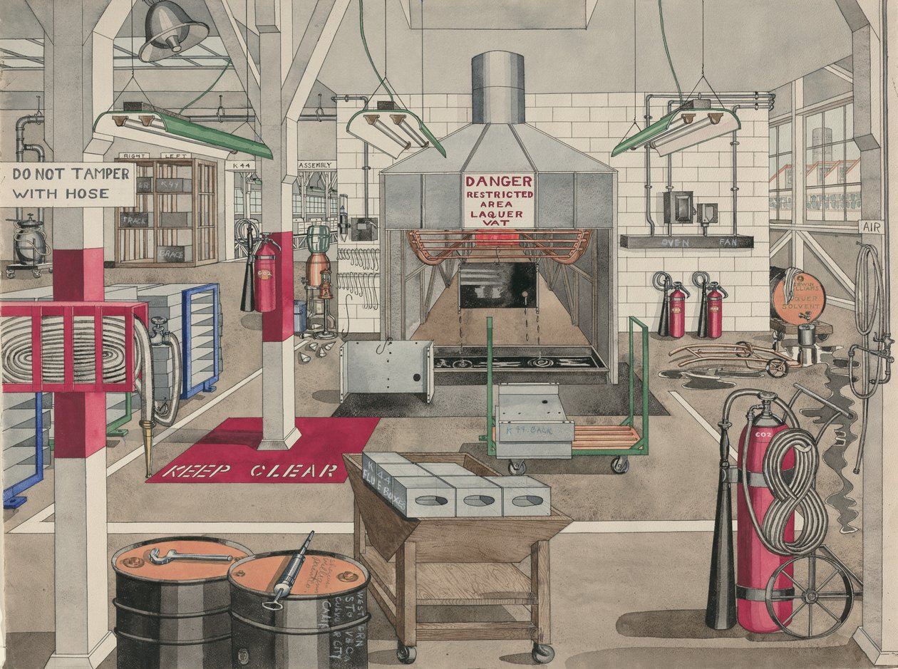 Japanin lakkakastoallas, 1946. tekijältä Perkins Harnly