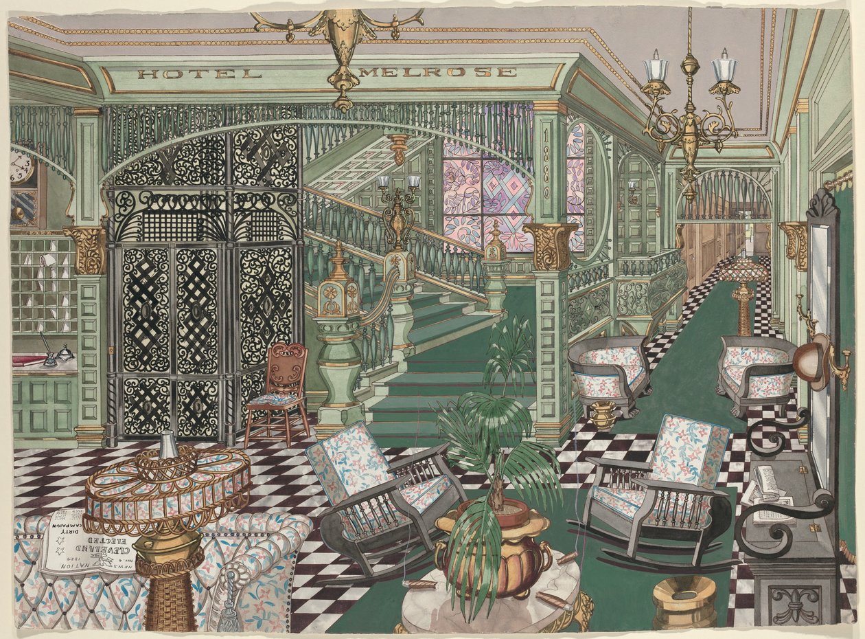 Melrose Hotel Lobby, 1880 tekijältä Perkins Harnly