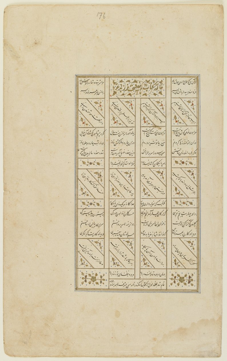 Folio "Khamsasta" tekijältä Persian School