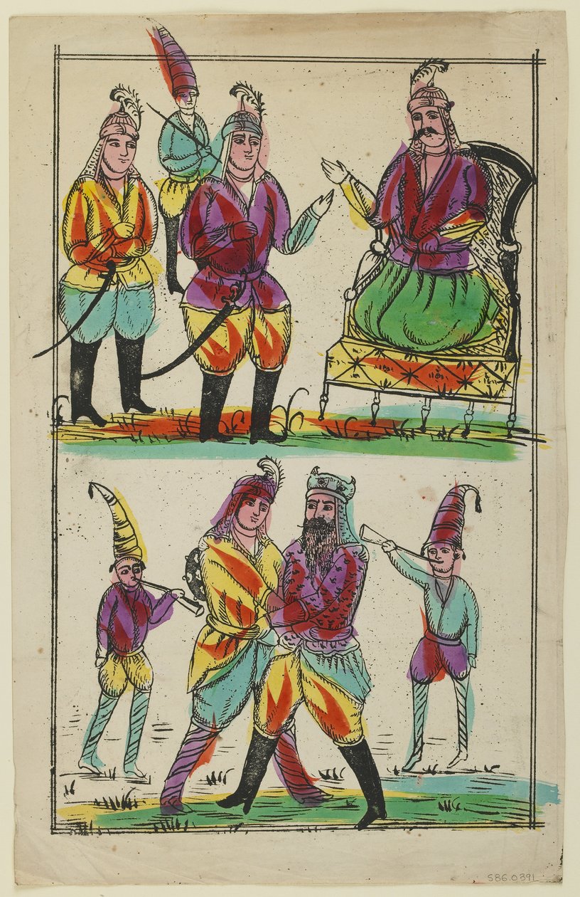Kohtaus "Shahnamasta" tekijältä Persian School