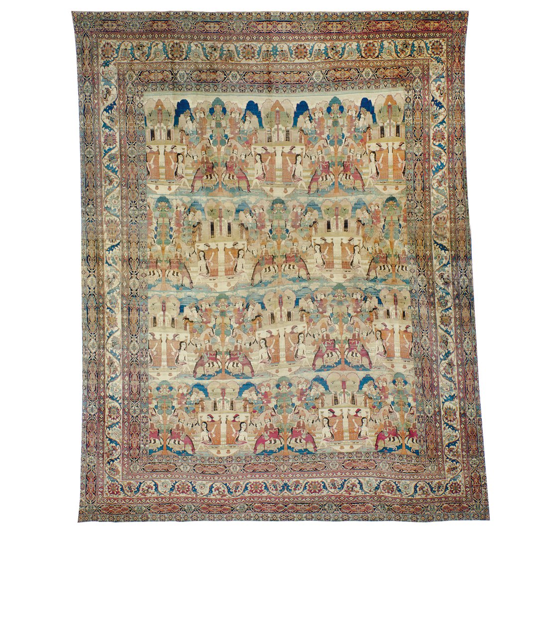 Kuvallinen Lavar Kirman -matto, Kaakkois-Persia, 1800-luvun loppu tekijältä Persian School