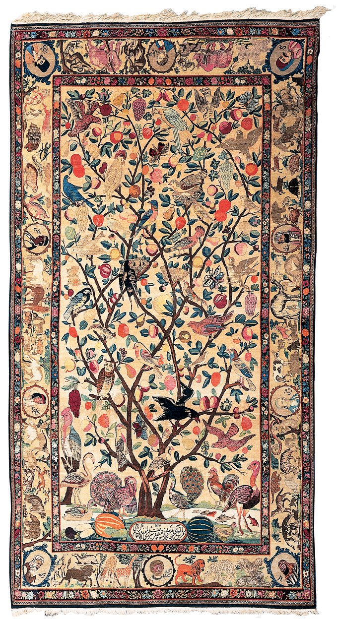 Hieno Kirman-matto, 1898-99 tekijältä Persian School