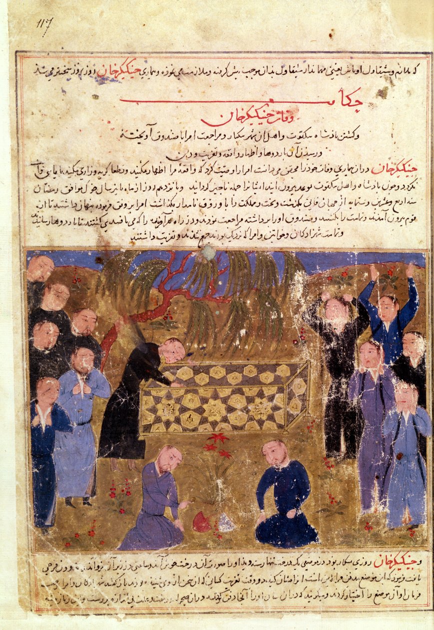Tšingis-kaanin hautajaiset, noin 1430 tekijältä Persian School